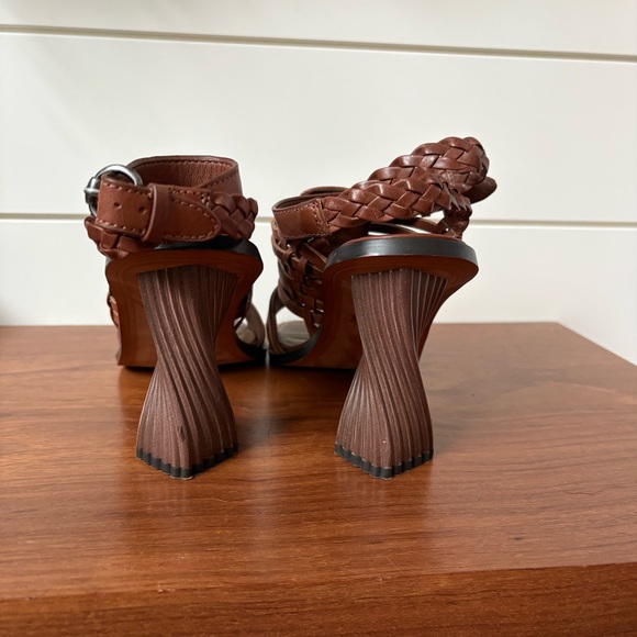 Sam Edelman Anthropologie Holland Brown Woven Ankle Strap Heels Sandals Boho 8.5 - Picture 5 of 12